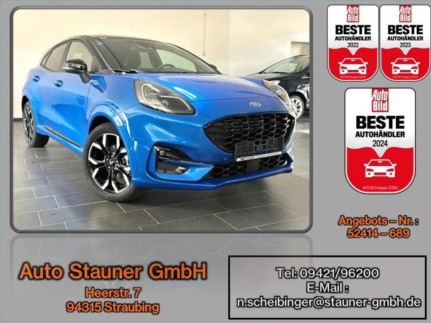 Ford Puma ST-Line X 1.0 EcoBoost MHEV*SHZ*LHZ*NAVI* Blau - 1