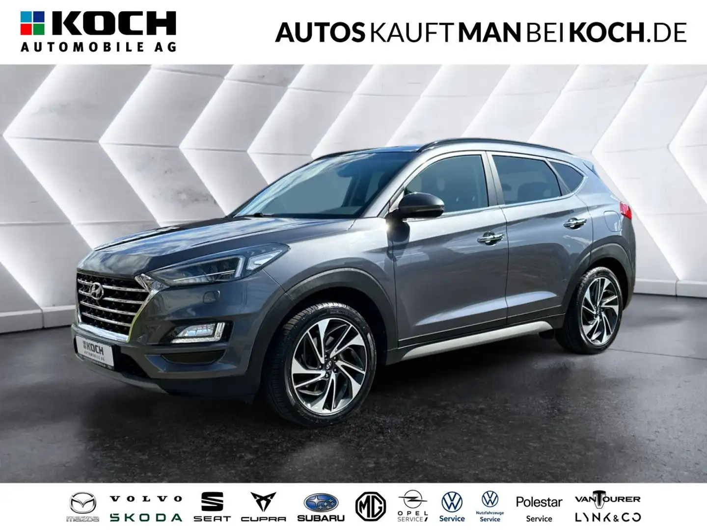 Hyundai TUCSON 1.6 CRDi 2WD DCT Premium AHK NAVI SHZ 360 Grijs - 1