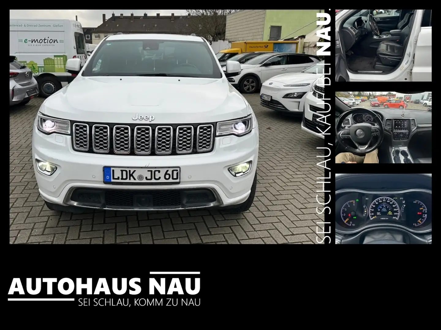 Jeep Grand Cherokee 3.0 CRD Overland ACC+AHK+Luft+SD Wit - 1