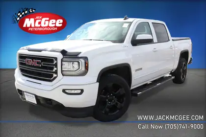 White 2017 GMC Sierra 1500 SLE Crew Cab 4WD Pickup Truck Four-Wheel Drive 6-Speed Automatic