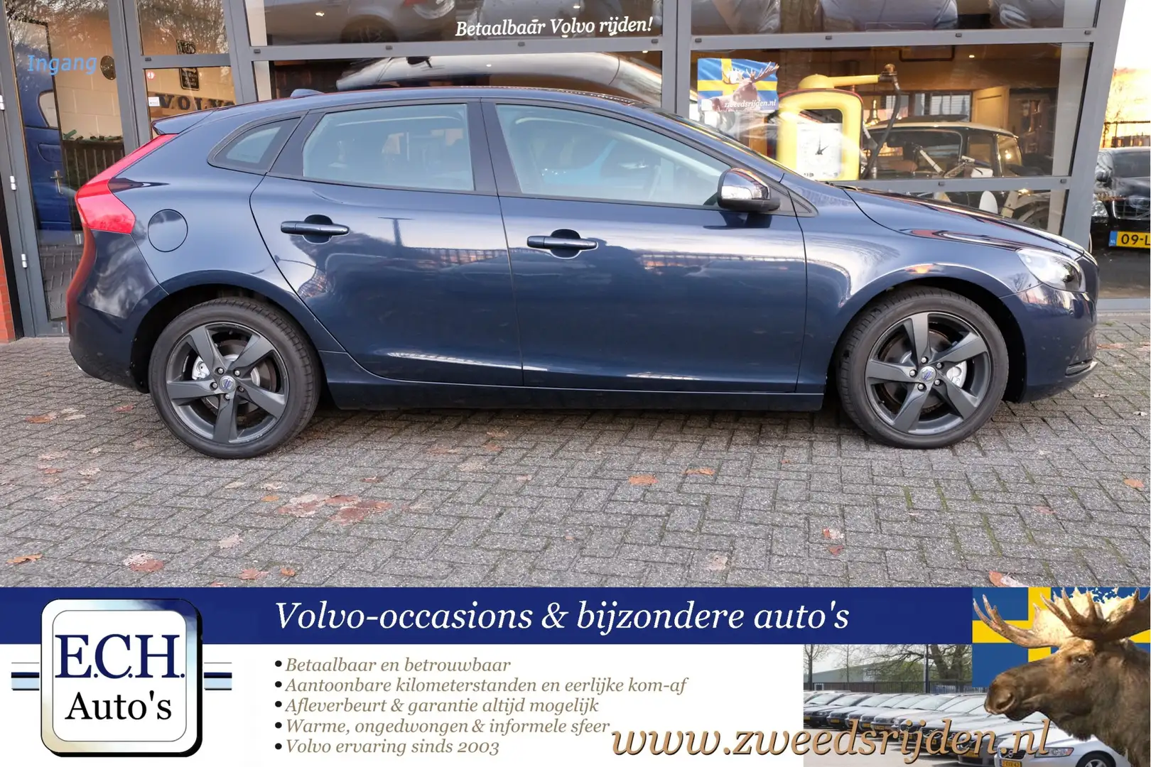 Volvo V40 1.6 T3 150 pk Navi, 17 inch, Bluetooth Blauw - 2
