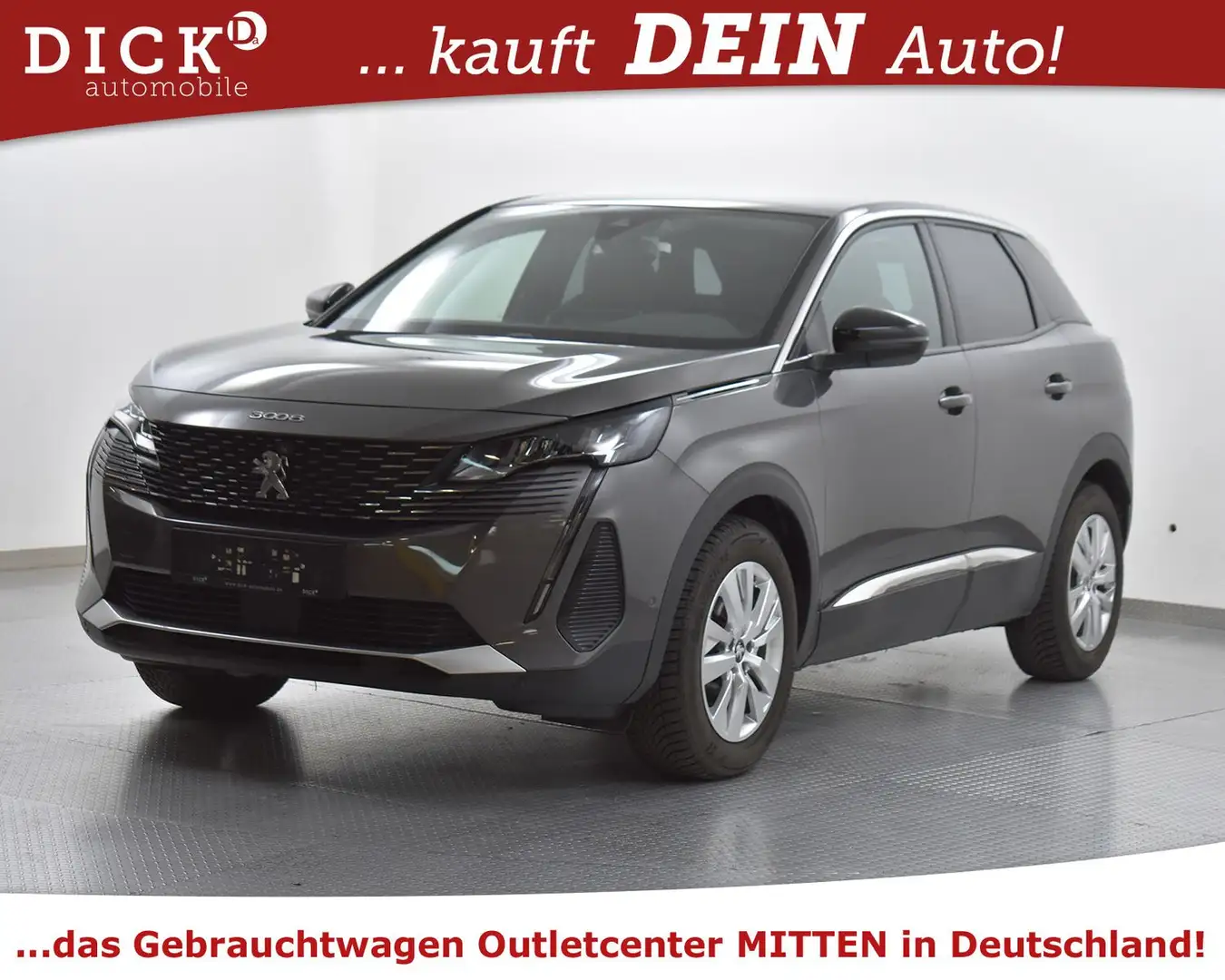 Peugeot 3008 1.5d Allure Pack VIRTU+KAM+AHK+ACC+LED+NAVI Grau - 2