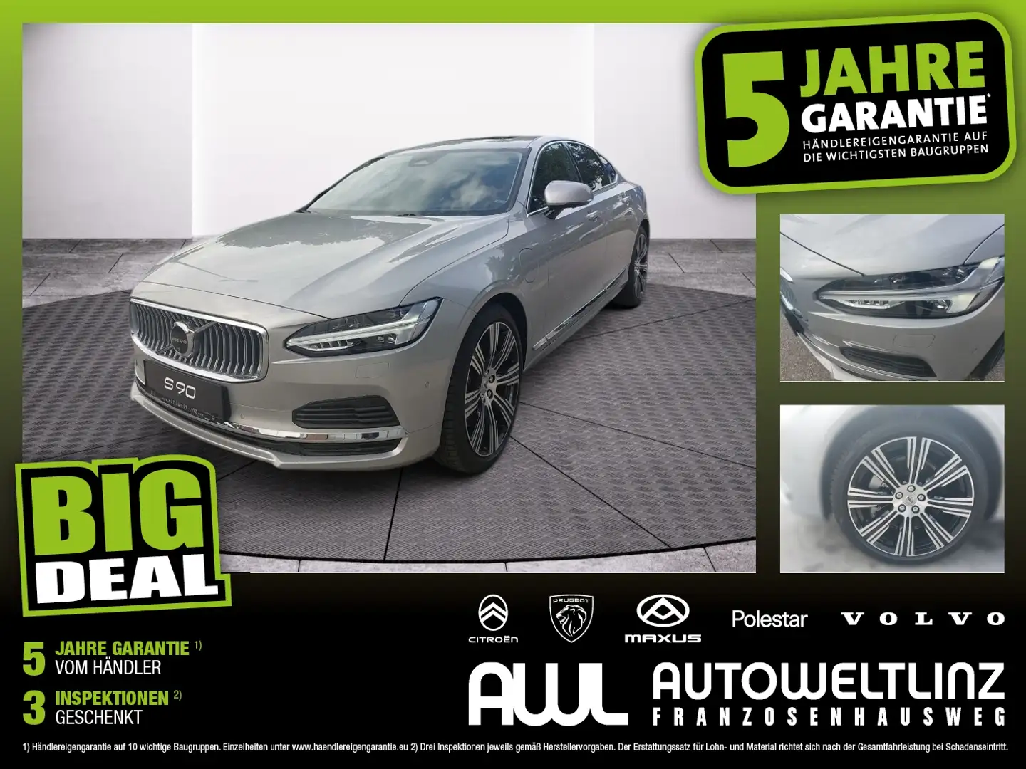 Volvo S90 T8 AWD Recharge PHEV *Vollausstattung* Plateado - 1