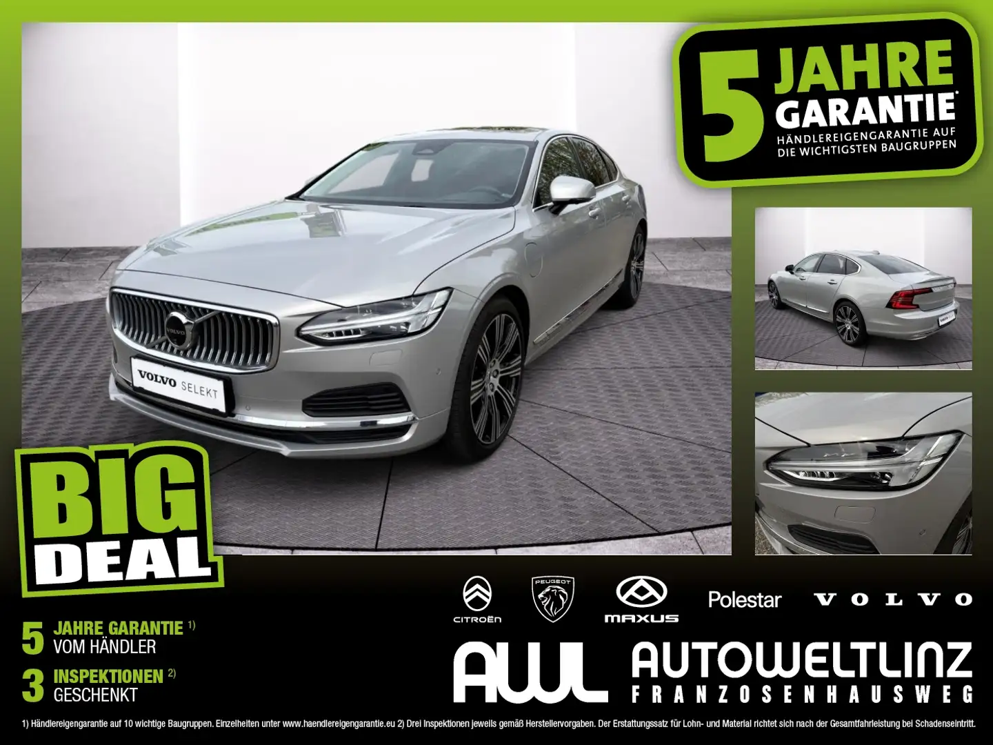 Volvo S90 T8 AWD Recharge PHEV *Vollausstattung* Silber - 1