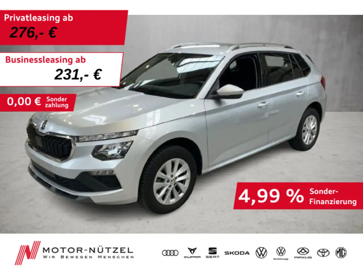 Skoda Kamiq 1.5 TSI DSG SELECTION LED+ACC+APP+SHZ+PDC Silber - 1