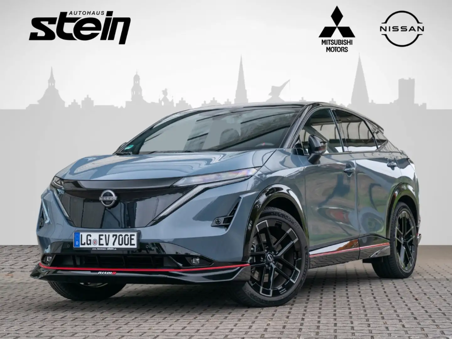 Nissan Ariya Nismo 87 kWh 4x4 20-Zoll 360-Kamera elektr. Heckkl Grijs - 1
