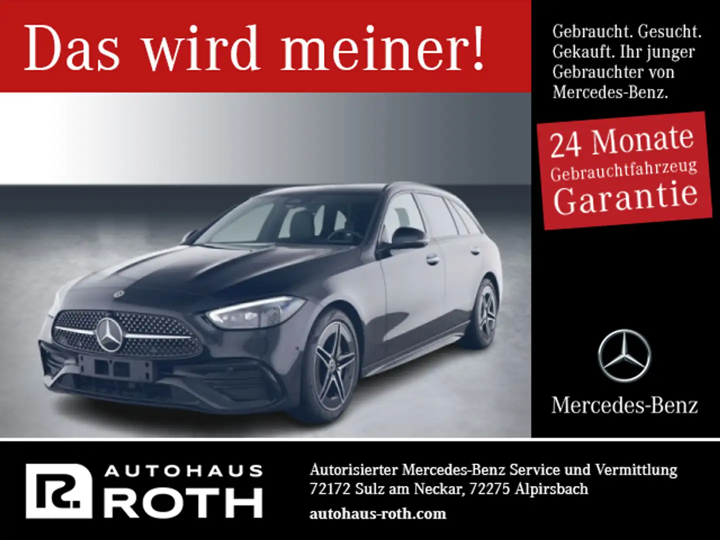 Mercedes-Benz C 200 C 200 d T Ed AMG Digital-L HeadUp Night Sound Navi Schwarz - 1