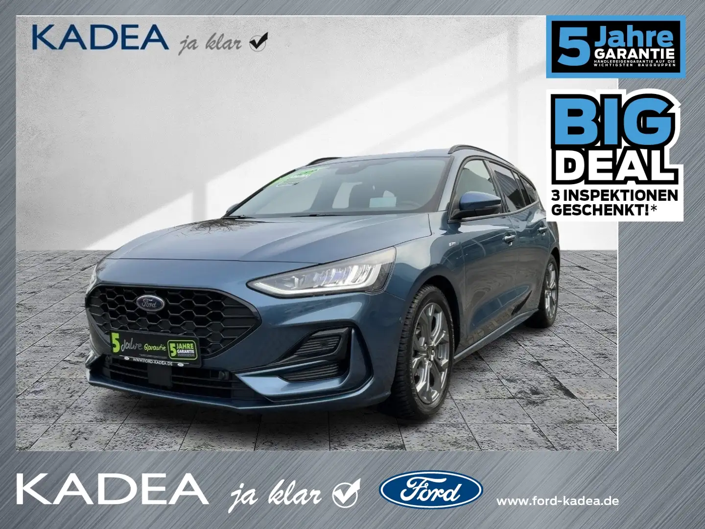 Ford Focus Turnier 1.0 EcoBoost ST-Line X ACC+AHK+LED Blau - 1