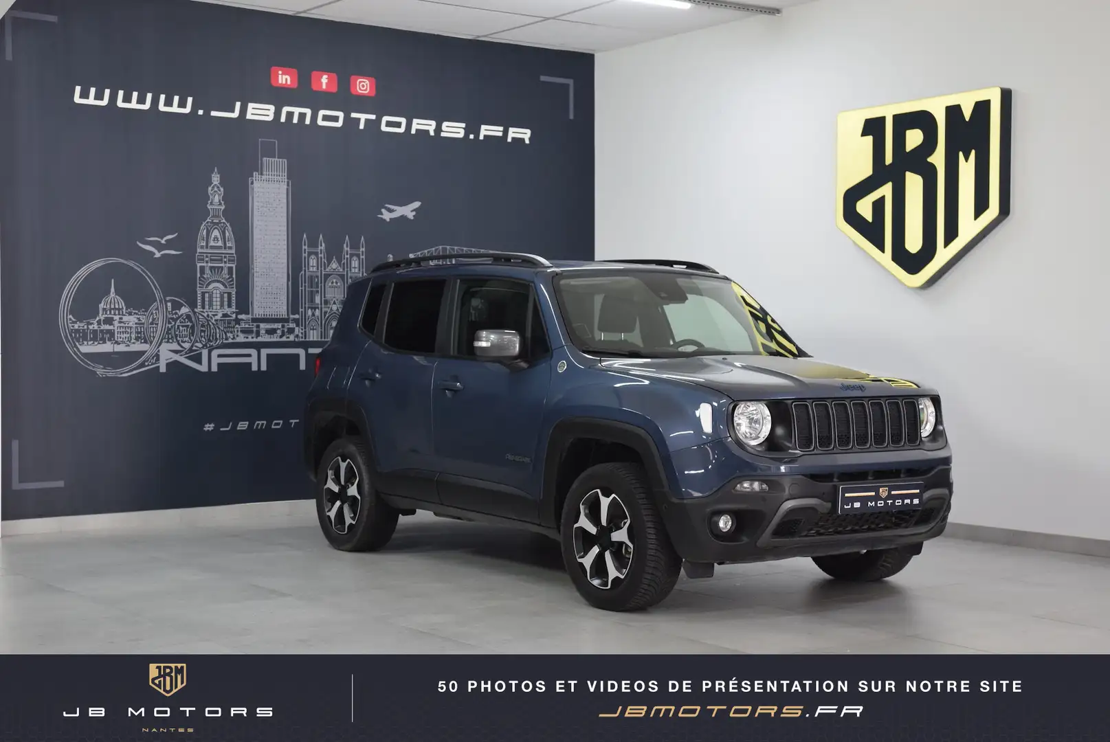 Jeep Renegade 1.3 Turbo T4 240 ch PHEV BVA6 4xe eAWD Trailhawk Bleu - 1