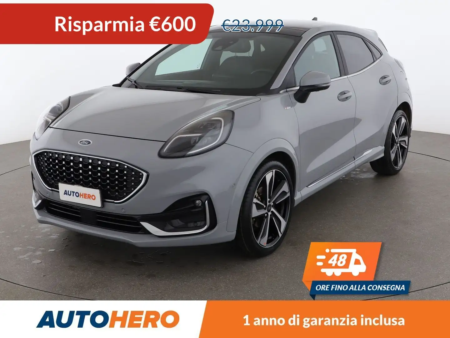 Ford Puma 1.0 EcoBoost Mild-Hybrid ST-Line Vignale 155 CV Argento - 1
