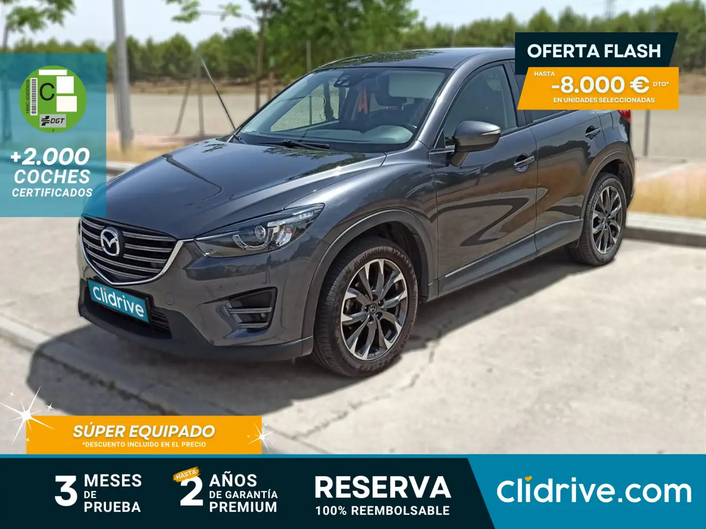 Mazda CX-5 2.2DE Luxury 4WD Gris - 1