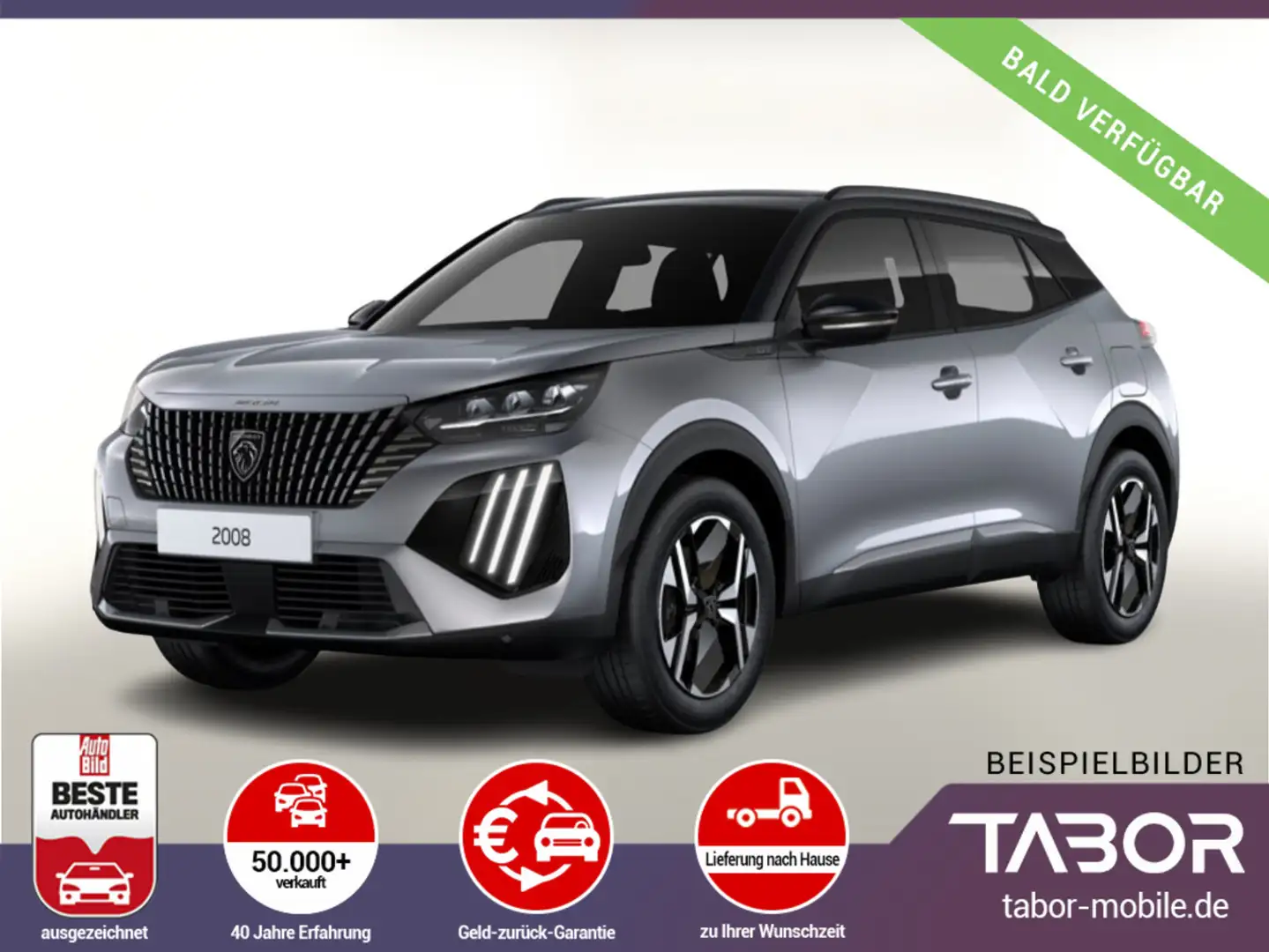 Peugeot 2008 MHEV 136 DSC6 GT 360° ACC Nav KeyL LED BT Silber - 1