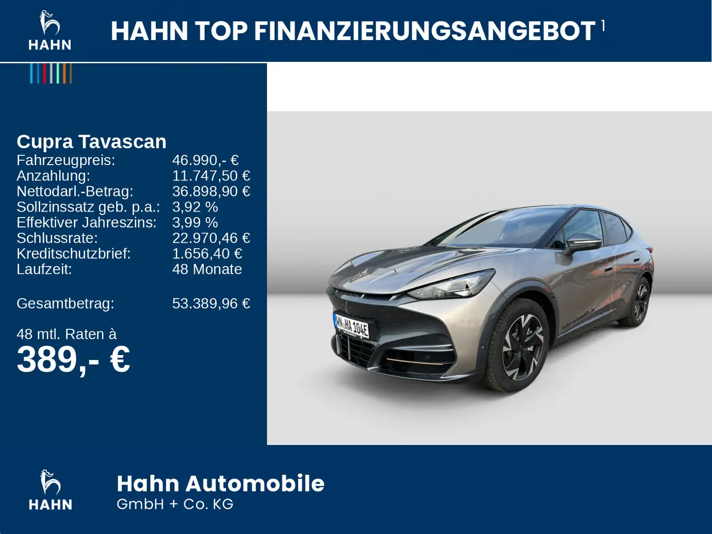 CUPRA Tavascan VZ 4Drive 250 kW (340 PS) AHK / Sitzh. Grau - 2