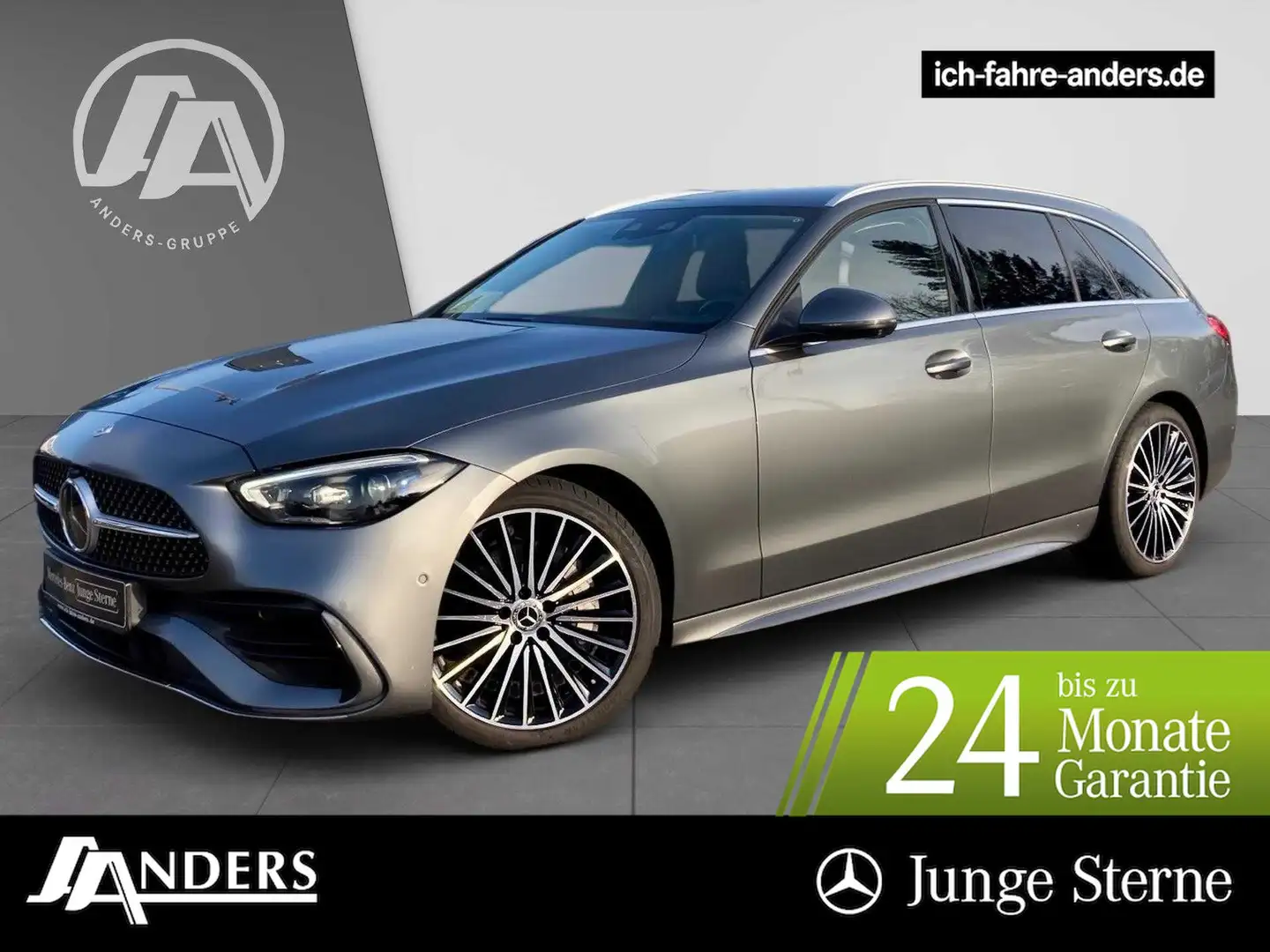 Mercedes-Benz C 220 d T AMG+MBUX+Distr+HUD+Sthz+DIGITAL+36+SHZ Gris - 1