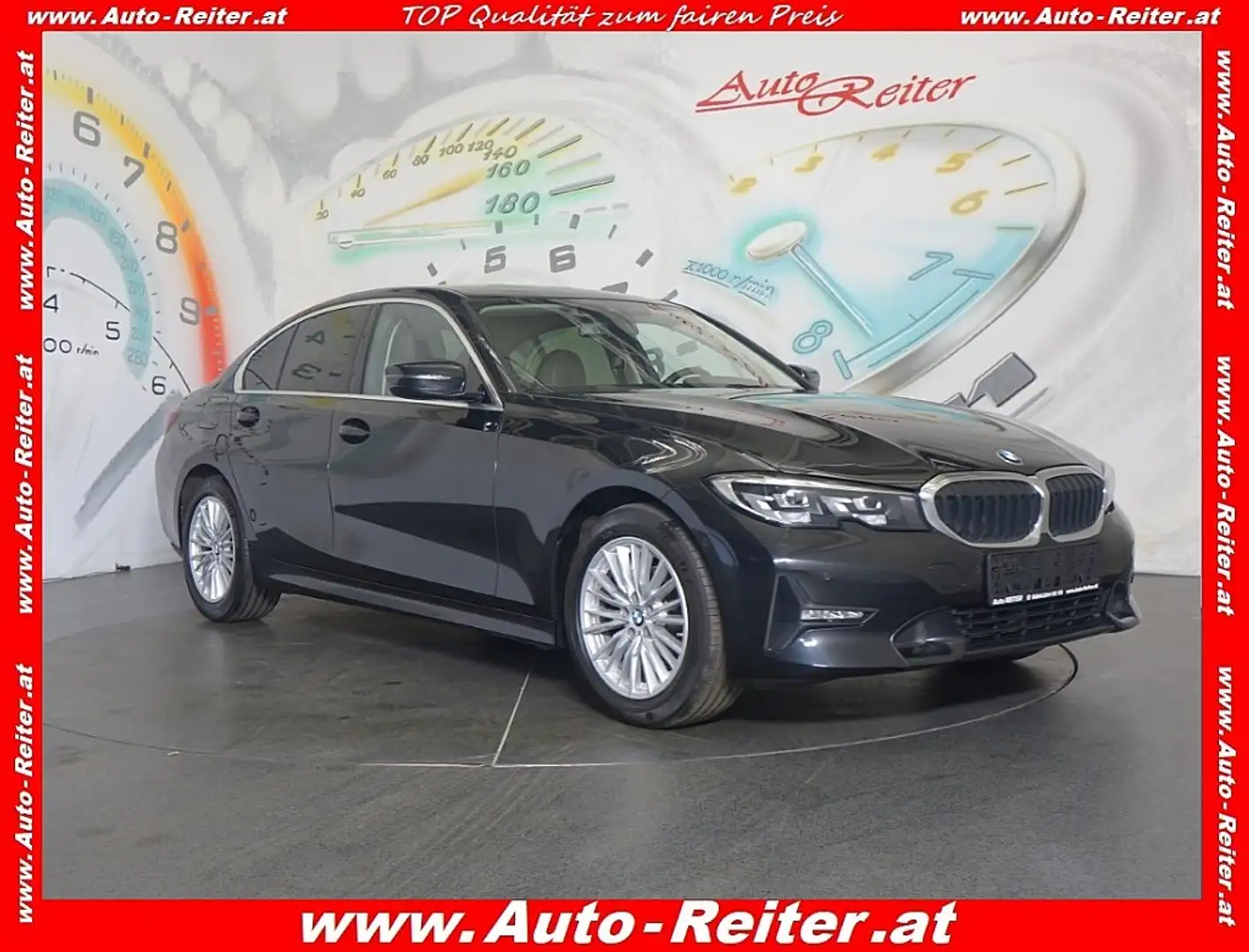 BMW 318 d 48 V Aut. *LED, NAVI, TEILLEDER* Schwarz - 1