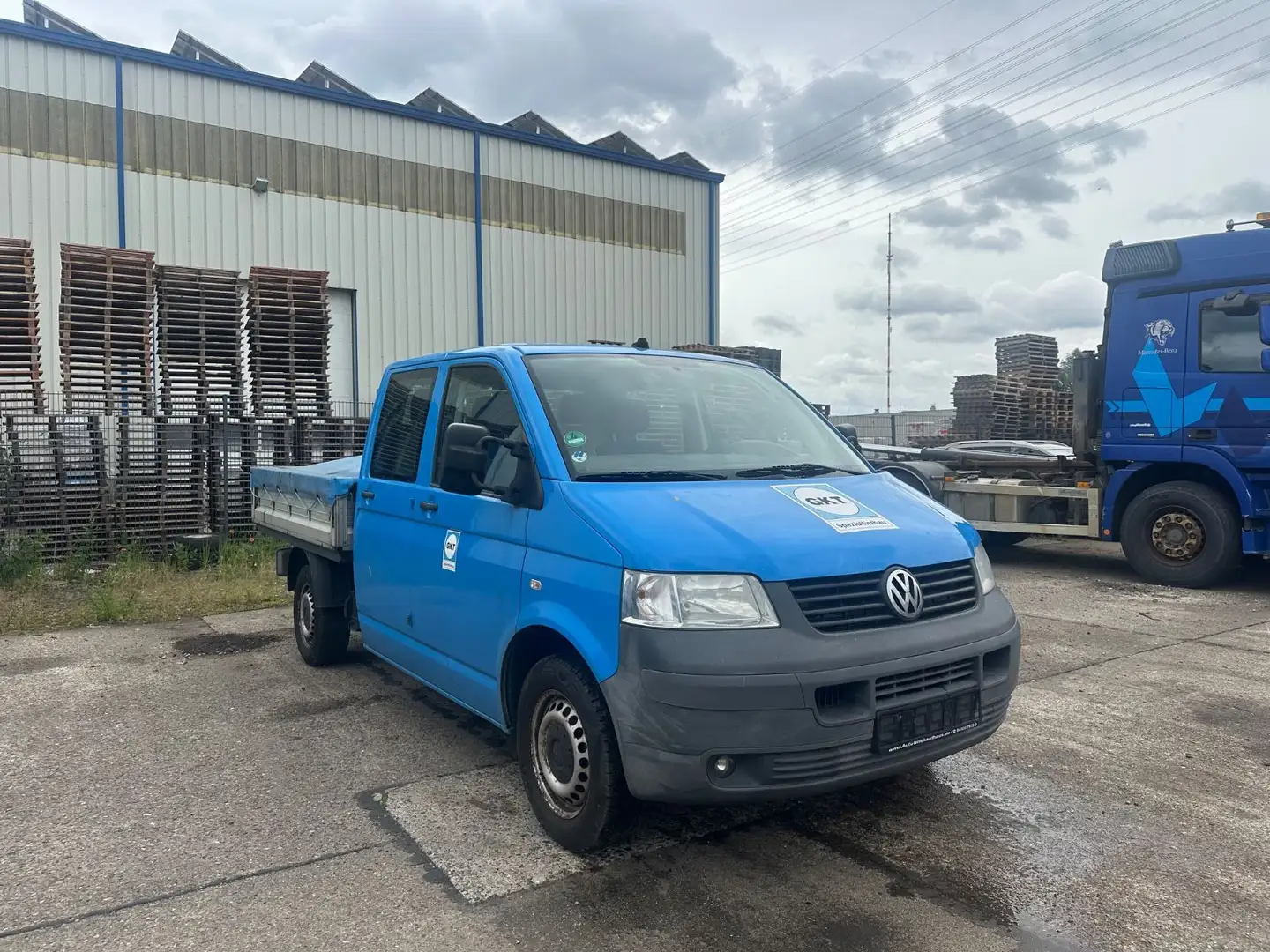Volkswagen T5 Pritsche DoKa 2.5 TDI Klima AHK Blau - 2