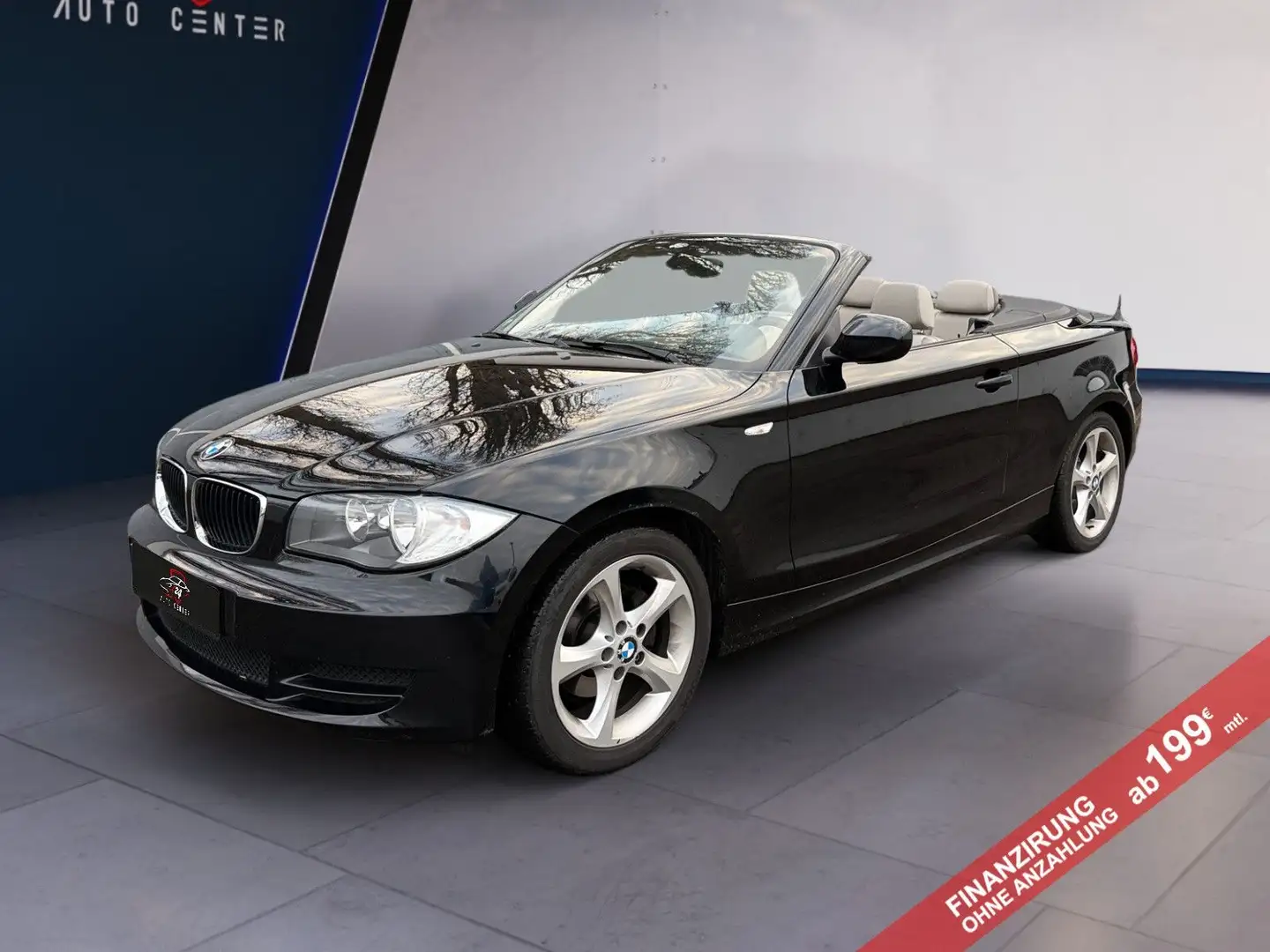 BMW 118 Cabrio/SHZ/PDC/Gepflegt/Teilleder Schwarz - 1