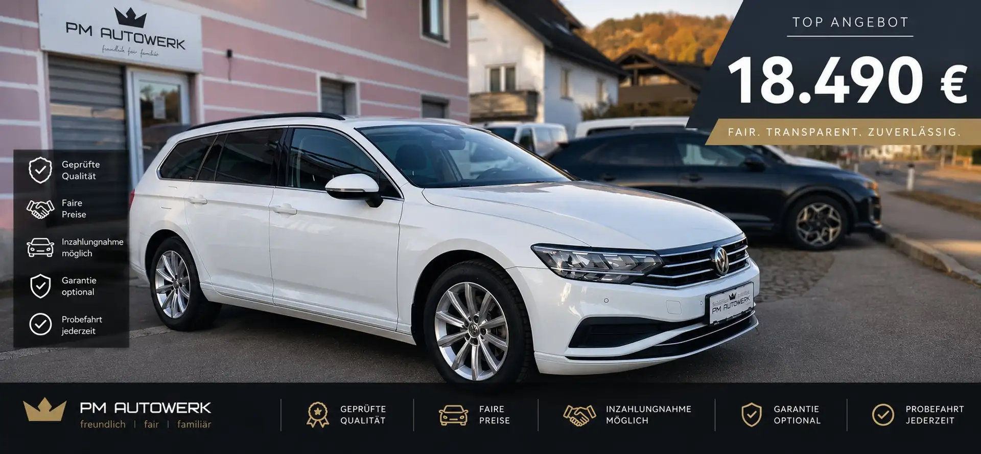 Volkswagen Passat Variant Business 2.0 TDI LED ACC Kamera Finanzierung Weiß - 1