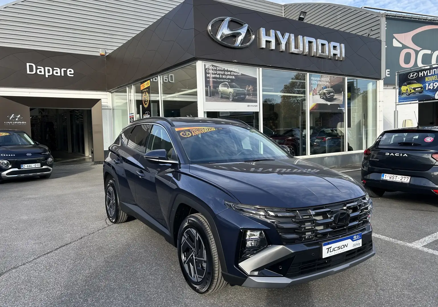 Hyundai TUCSON FEEL HYBRID 1.6 T-GDi 215CV - STOCK - 0KM - NEUVE Blauw - 1