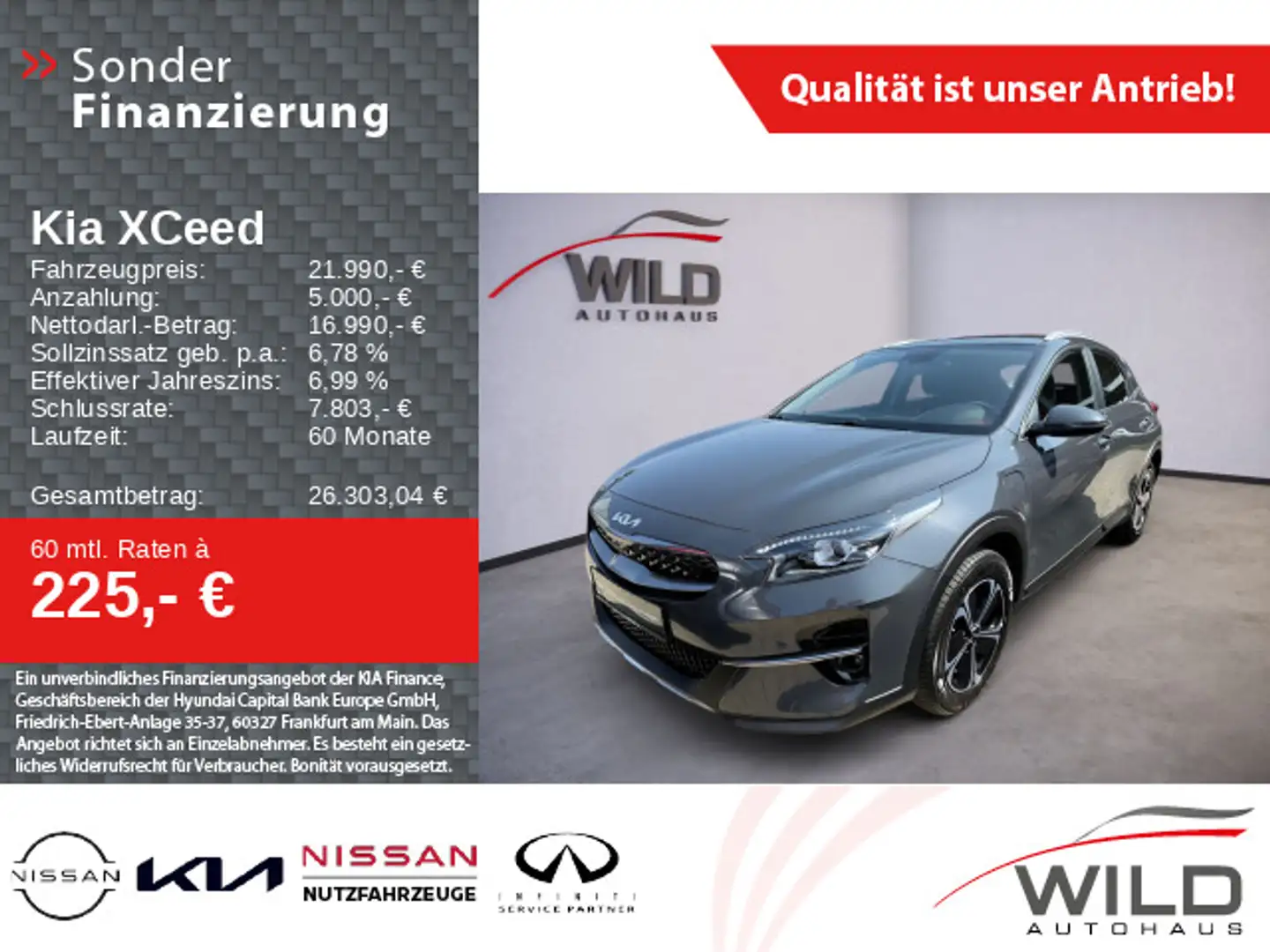 Kia XCeed Xceed 1.6 Plug-in Hybrid Vision, Klima, LED, LM- Grau - 1