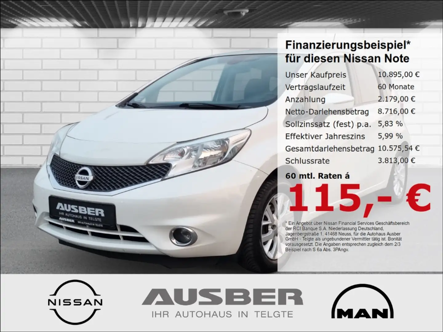 Nissan Note Acenta AroundViewMonitor Ganzjahresreifen Navigati Weiß - 1