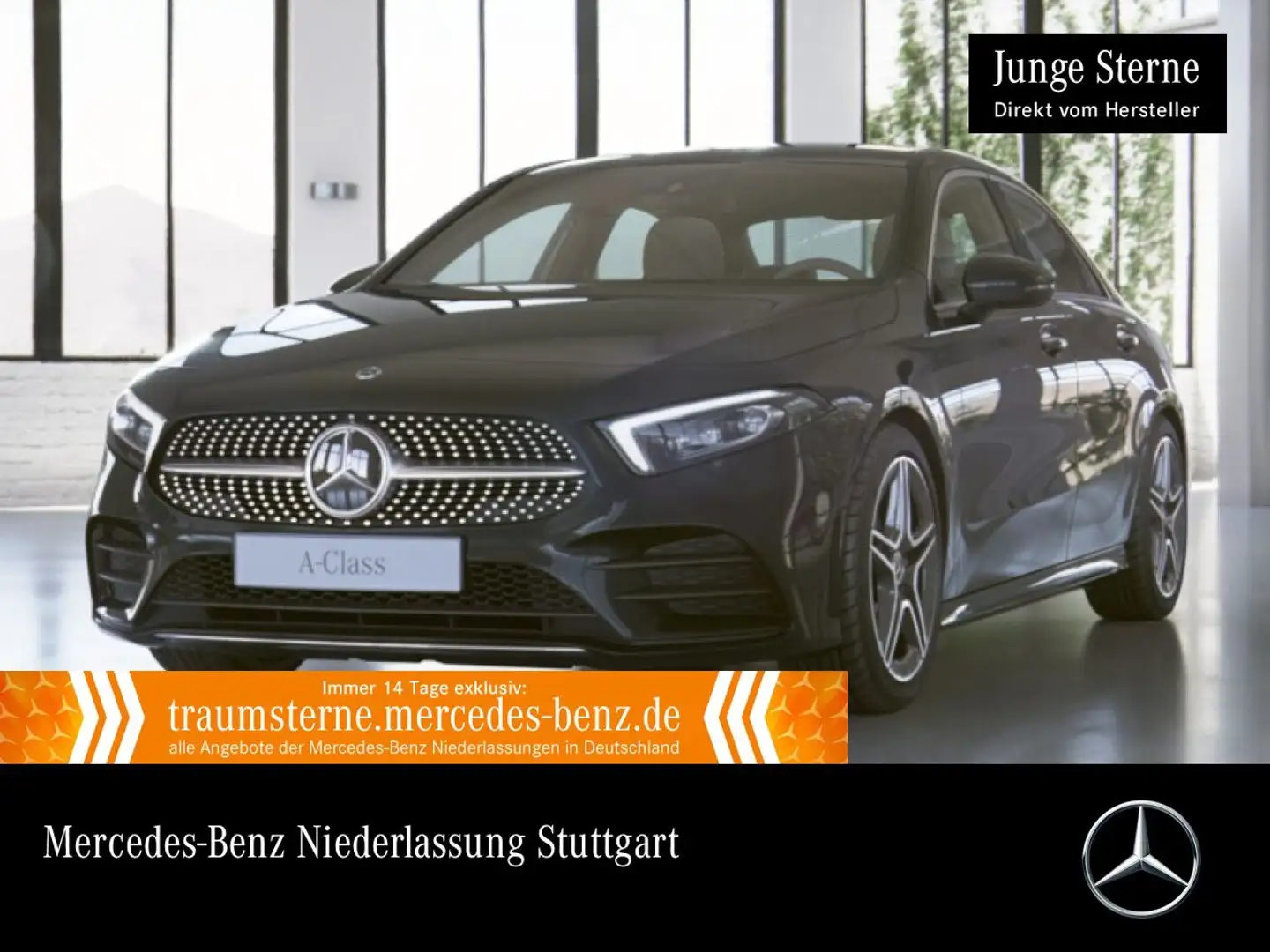 Mercedes-Benz A 220 d Lim 4M AMG+MULTIBEAM+FAHRASS+BURMESTER+HUD Negro - 1