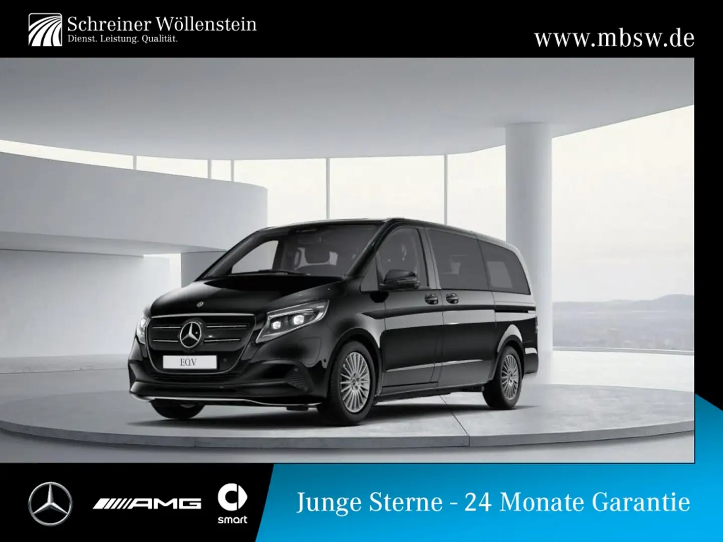 Mercedes-Benz EQV 300 Lang Distr*360°*MBeam*FAP*MBUX*Stdhzg Schwarz - 1