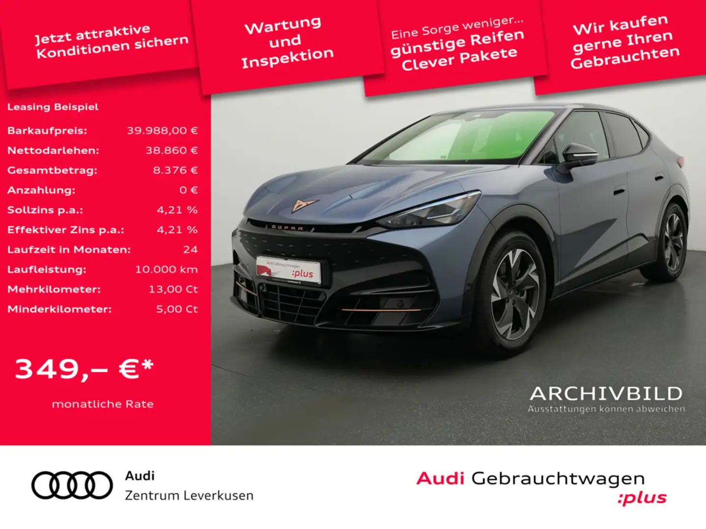 CUPRA Tavascan Endurance NAVI VIRT LEDER ACC CARPLA Blau - 1