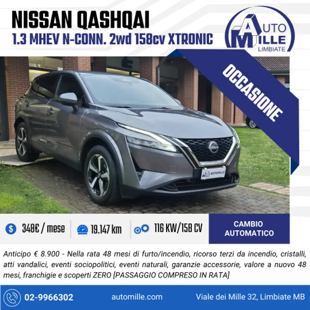 Nissan Qashqai 1.3 mhev N-Connecta 2wd 158cv xtronic Grigio - 1
