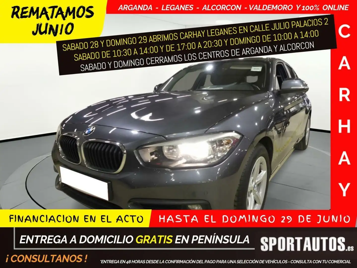 BMW 118 118DA AUT Gris - 1