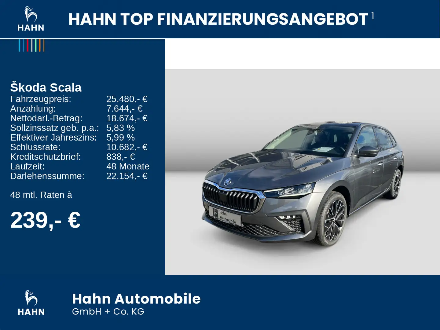 Skoda Scala Tour 1,0 TSI 85 kW 7-Gang-DSG Infotainment Grau - 2
