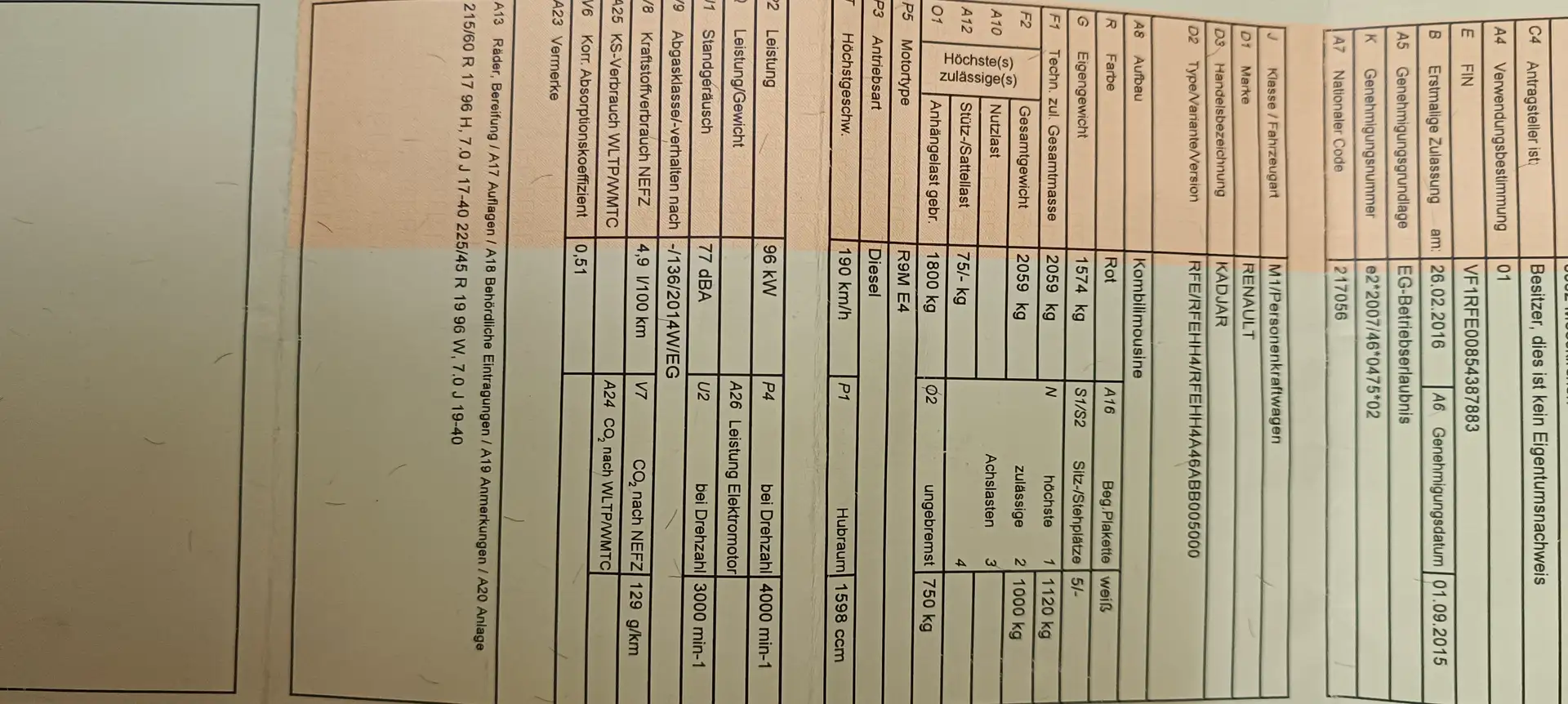 Renault Kadjar Kadjar Energy dCi 130 4WD 6-Gang Bose Bose Rot - 2
