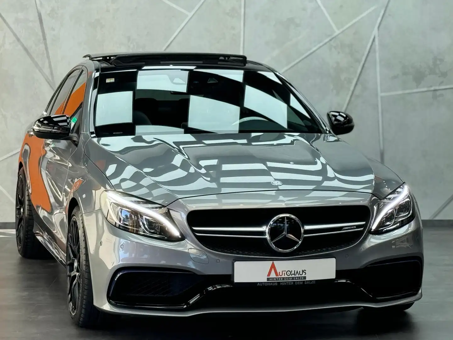 Mercedes-Benz C 63 AMG |PERFABGAS|NIGHTPAKET|KAM|PANO Srebrny - 2