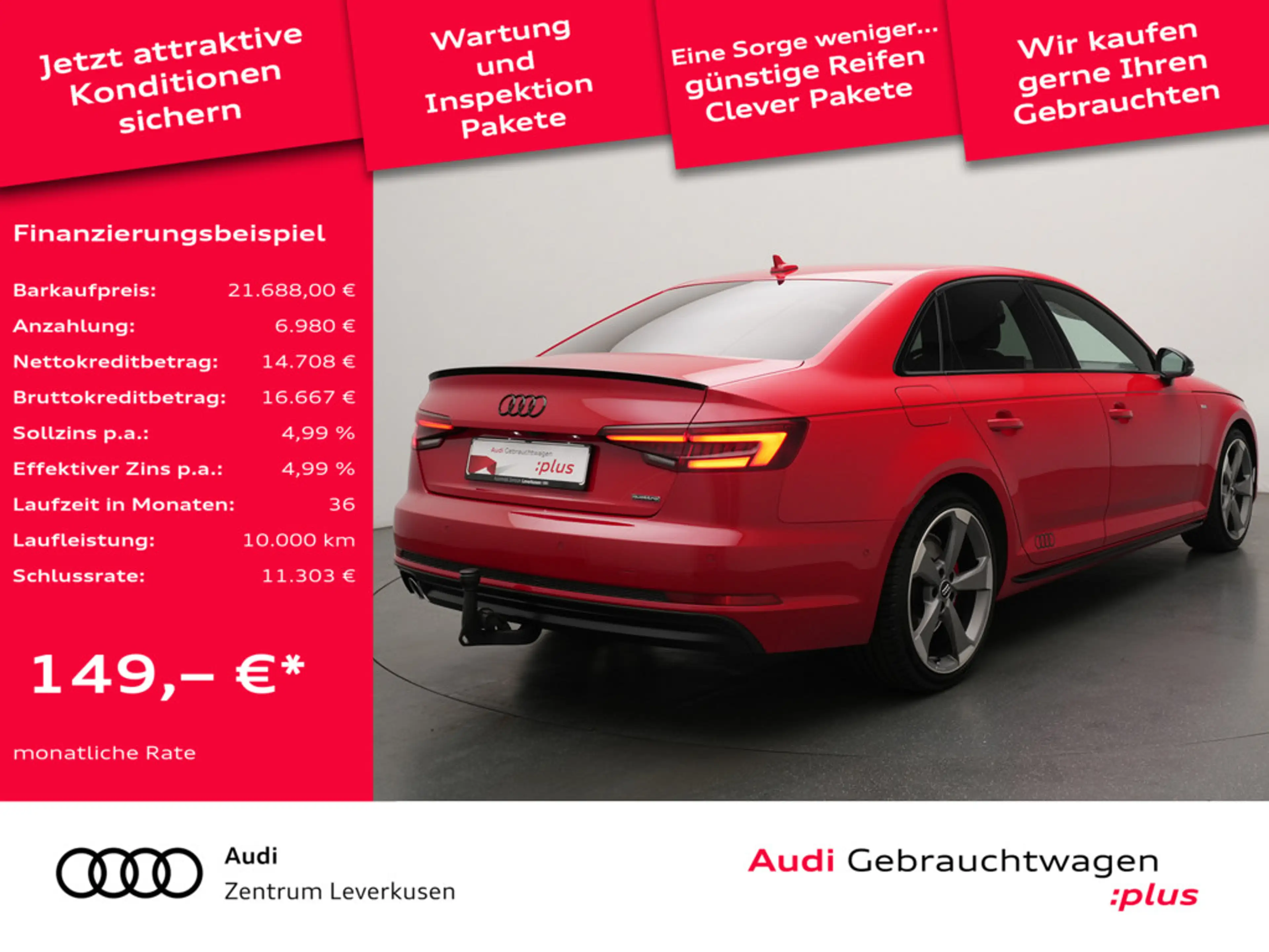 Audi A4 quattro S line AHK ACC 4xSHZ MEMORY B&O LEDER — photo 2