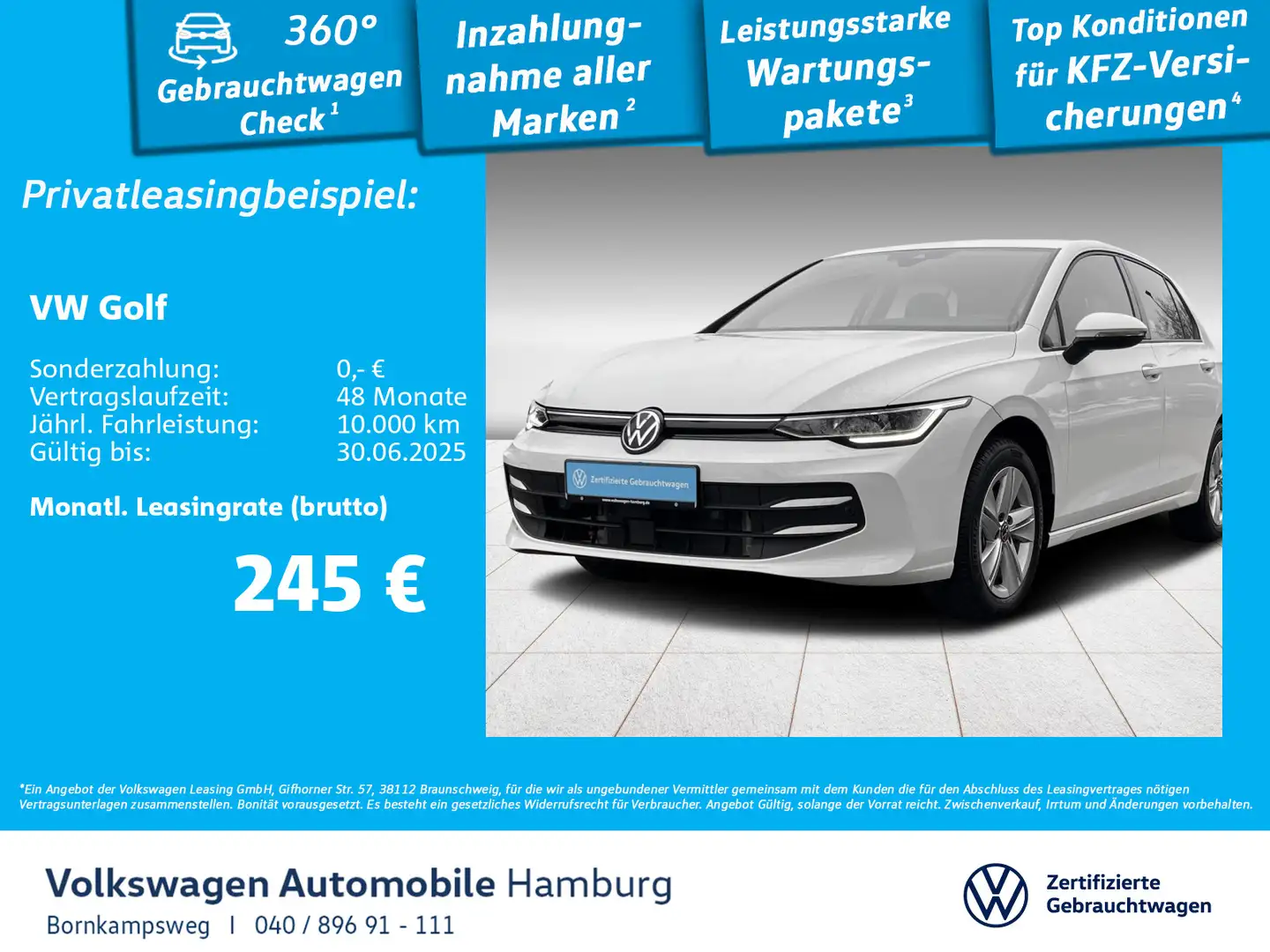 Volkswagen Golf VIII 1.5 TSI Life Navi Sitzhzg Head-up ACC Weiß - 1