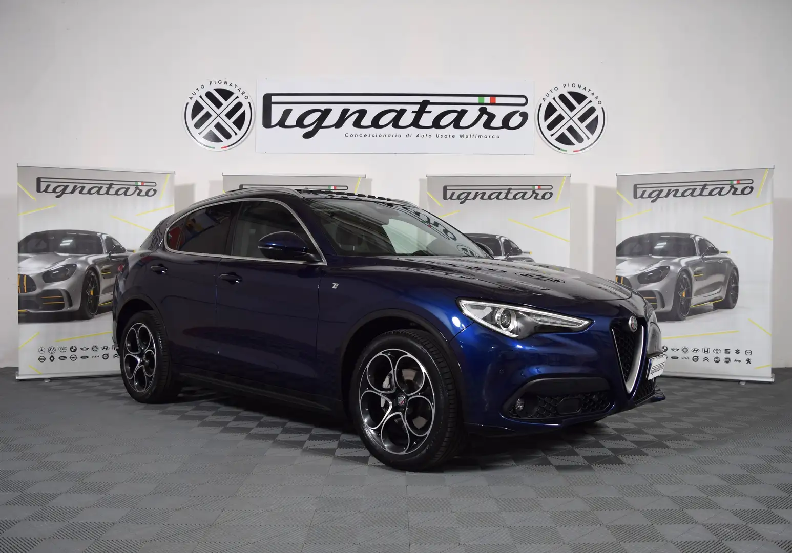 Alfa Romeo Stelvio 2.2 Ti Q4 210 CV Auto,Pelle,Tetto,R20,Acc,Sed Memo Bleu - 1