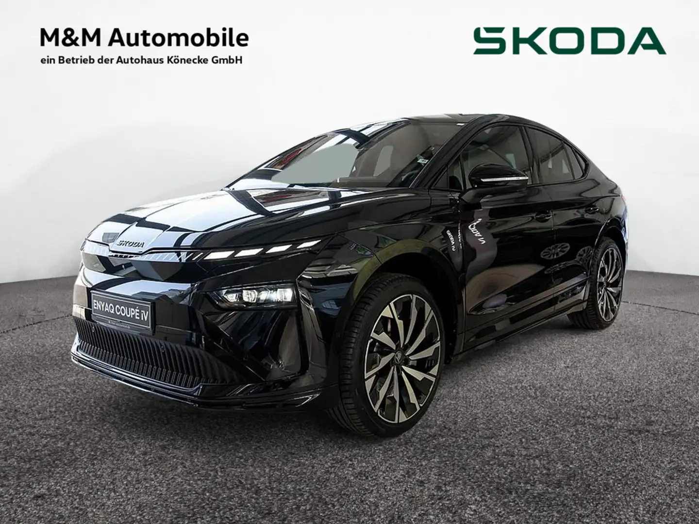 Skoda Enyaq Coupe 85 Sportline NAVI KAMERA AHK ALU Schwarz - 1