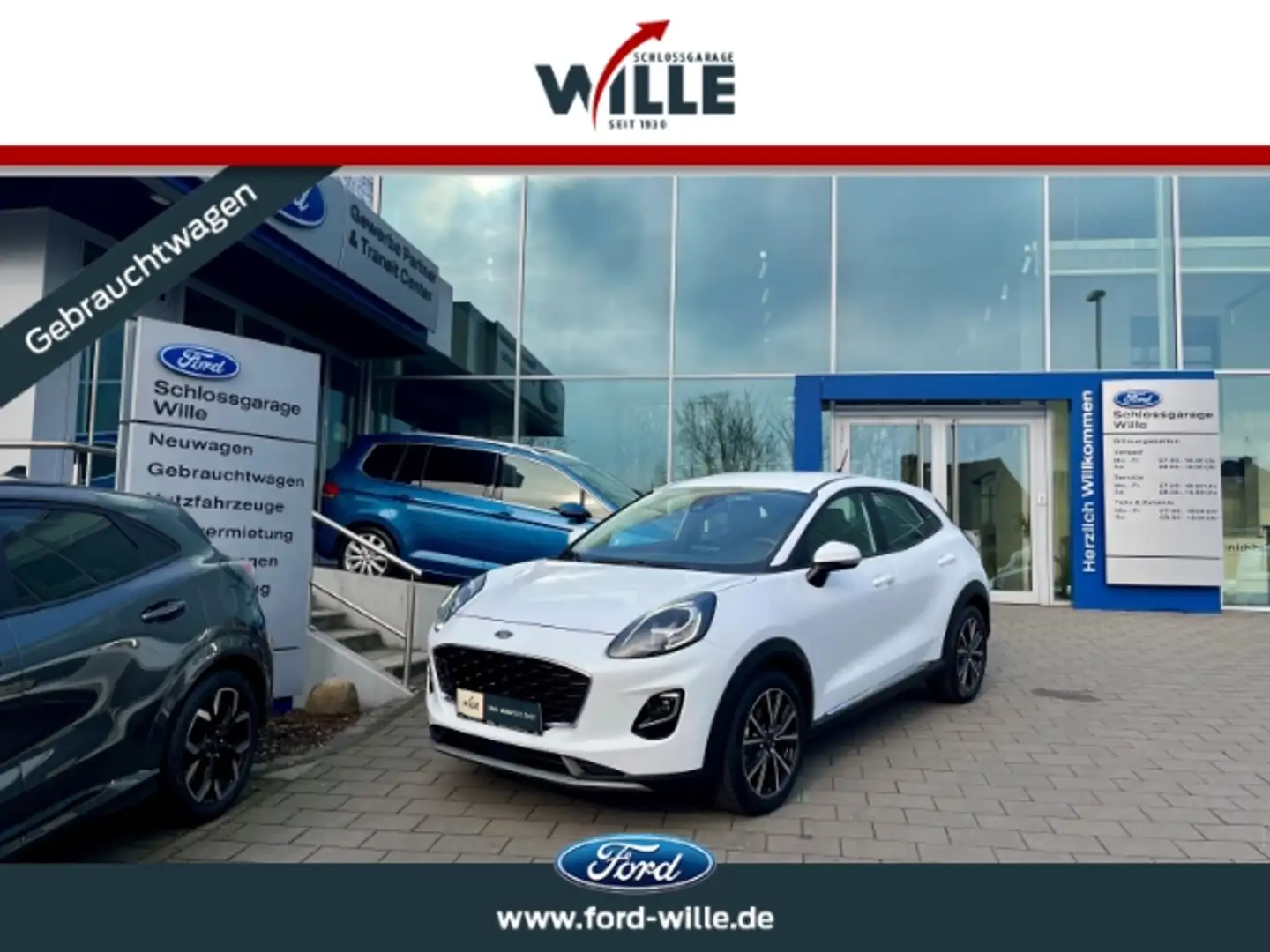 Ford Puma Titanium Aut. Navi LED el. Heckklappe EcoBoost Mil Wit - 1