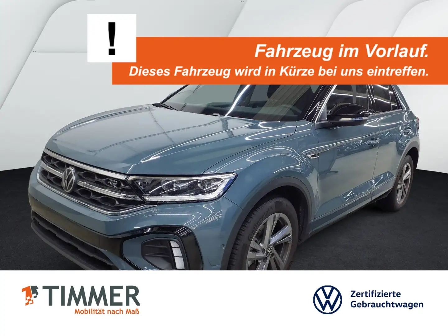 Volkswagen T-Roc 1.5 TSI DSG R-LINE +AHK +LED +ACC +RKAM +VIRTUAL Blau - 1