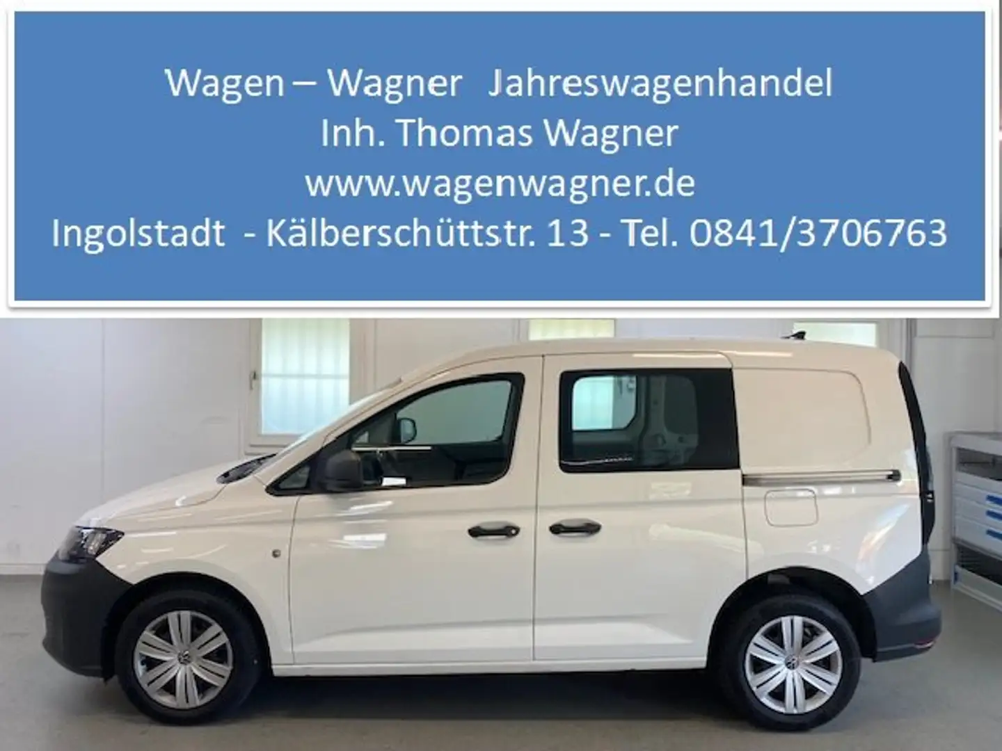 Volkswagen Caddy Kasten Cargo DSG 1.5 TSI 84KW 2xSchiebetür AHK Blanc - 1