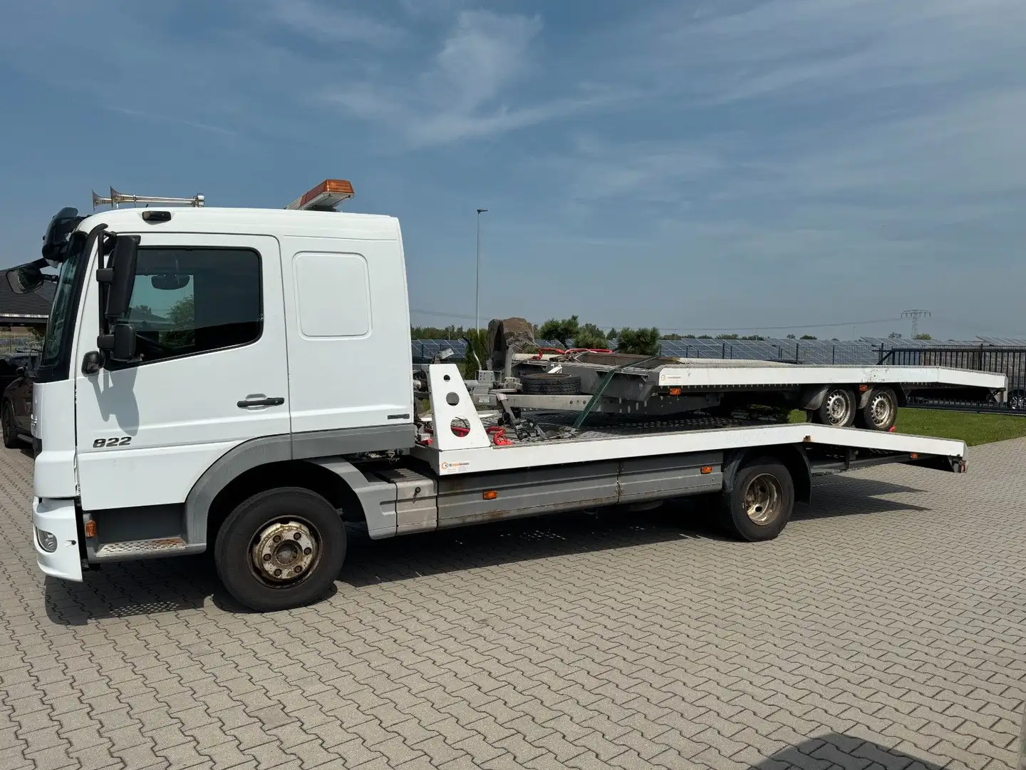 Mercedes-Benz Atego 822L KLIMA Autotransporter + Anhänger Weiß - 2