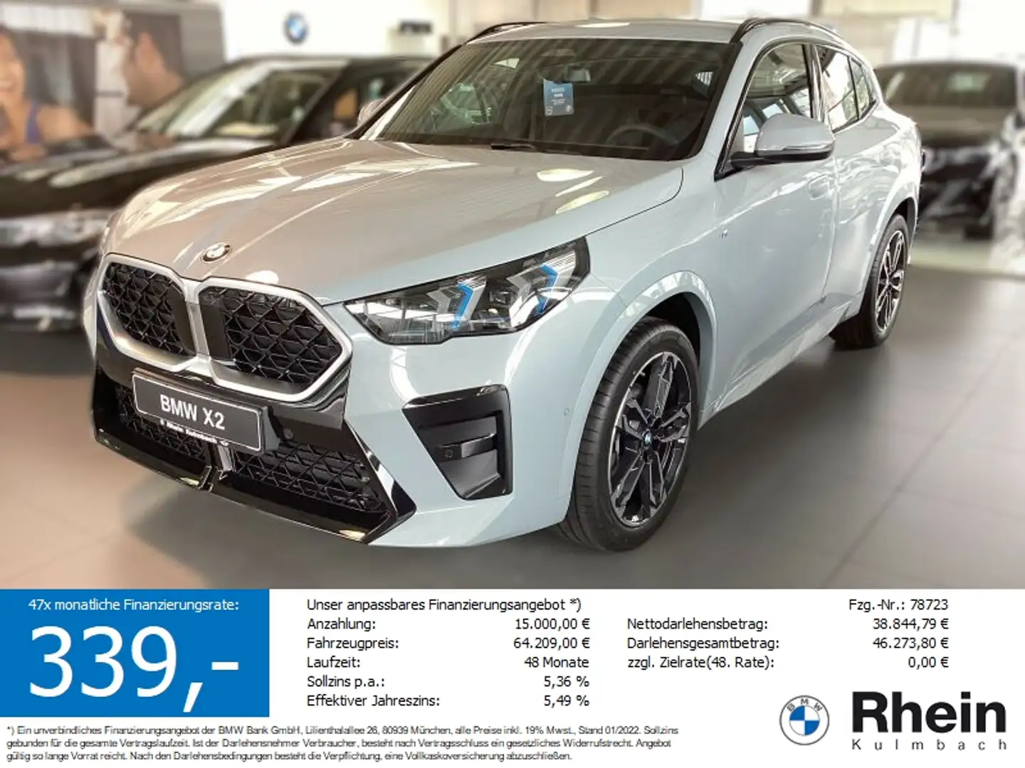 BMW X2 xDrive20d M Sport sofort verfügbar Серый - 1
