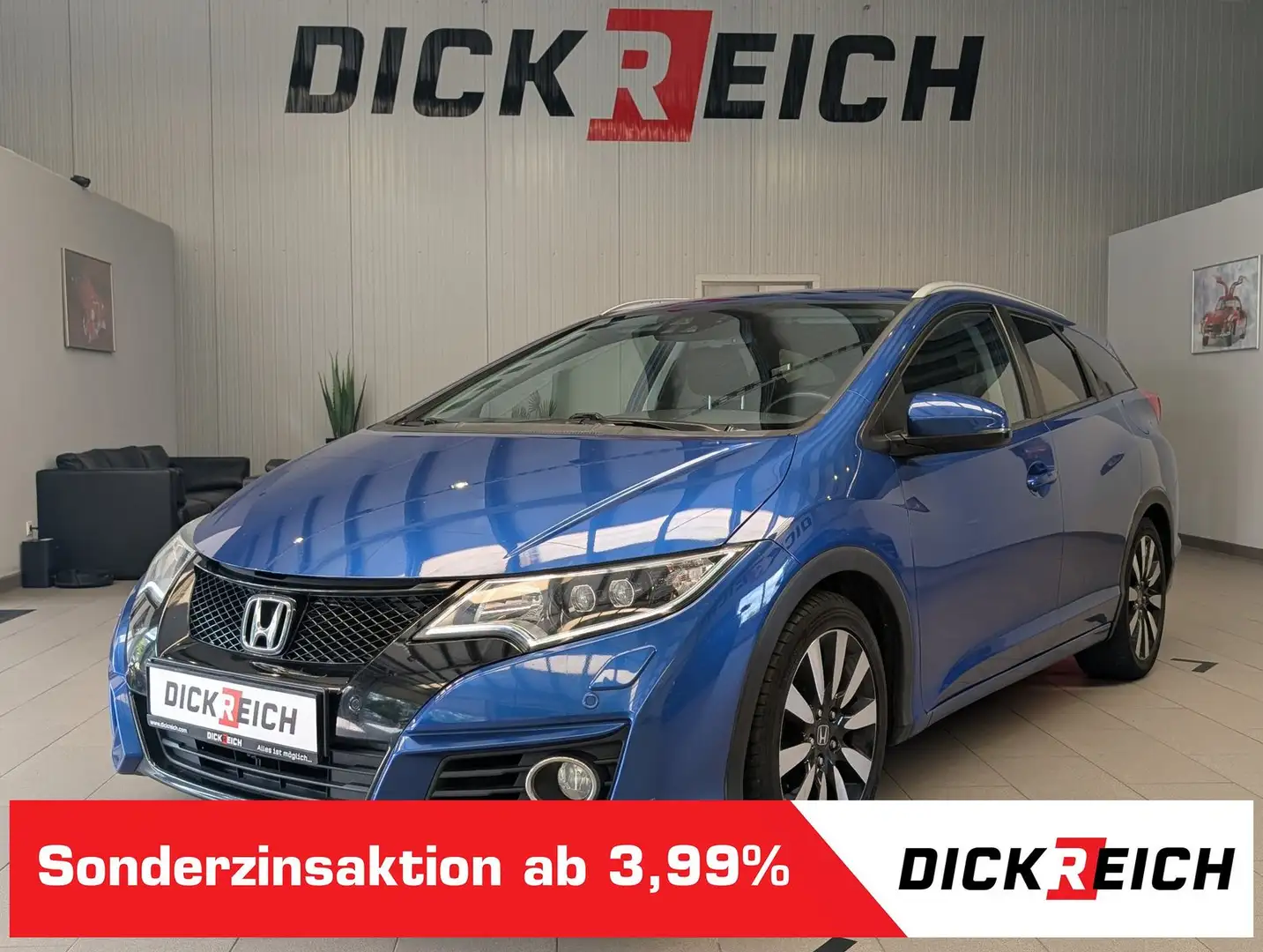 Honda Civic 1.6 DTEC Lifestyle LED Klima Kamera AHK Blau - 1