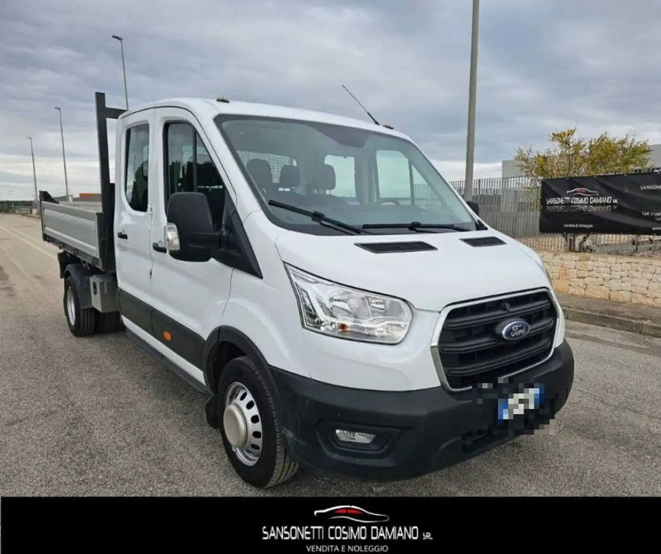 Ford Transit 350 2.0TDCi 130CV L4 DC RIBALTABILE TRILATERALE Blanc - 2