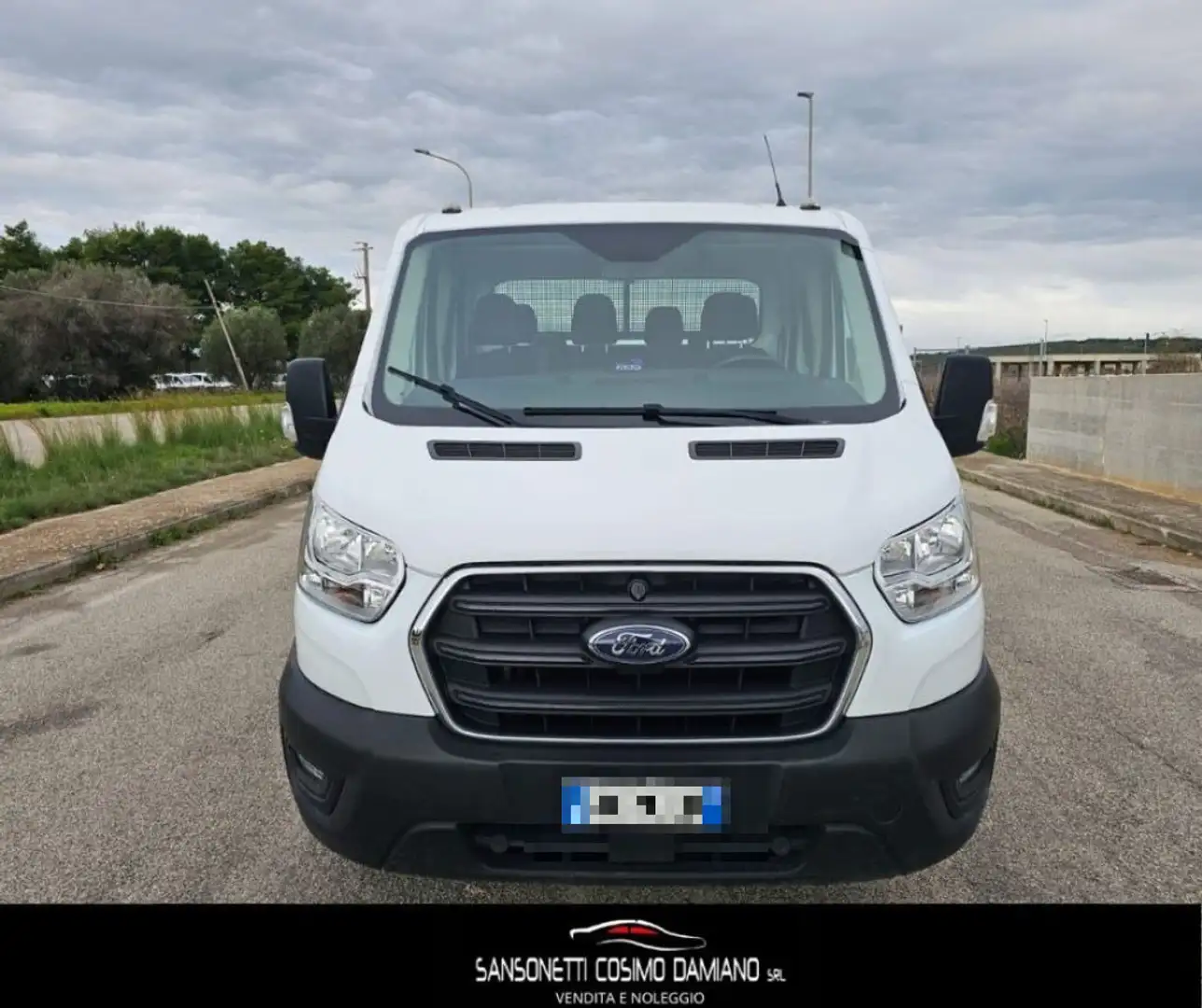 Ford Transit 350 2.0TDCi 130CV L4 DC RIBALTABILE TRILATERALE Blanc - 1