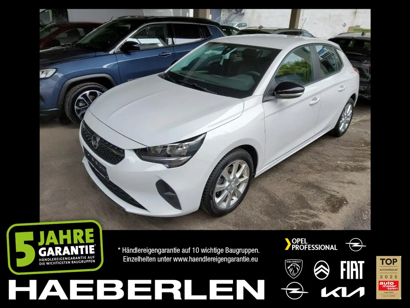Opel Corsa F 1.2 Edition LM+SpurH+Klima+BT+DAB Wit - 1