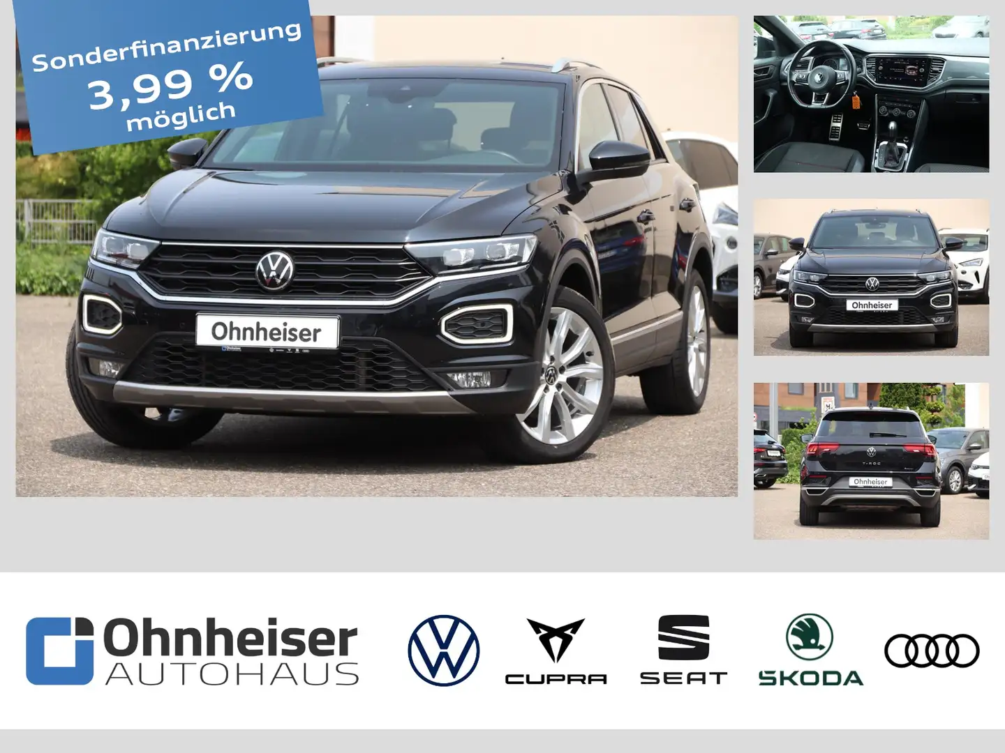 Volkswagen T-Roc 2.0 TSI Sport 4Motion DSG*SHZ*ACC*PDC Navi Schwarz - 1