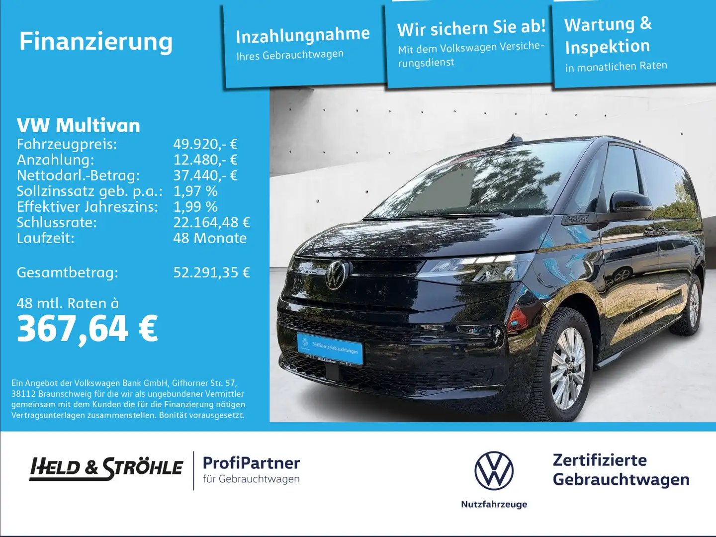 Volkswagen T7 Multivan T7 Multivan 2.0 TDI DSG AHK LED NAV 7S-VIS-A-VIS Schwarz - 1