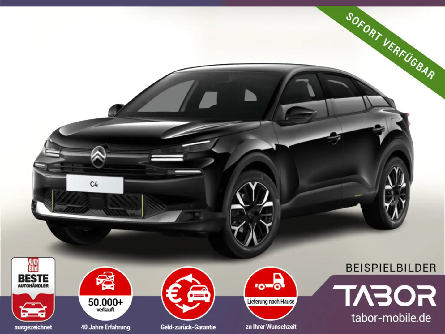 Citroen C4 MHEV 145 eDSC6 MAX FACELIFT Nav 360° Keyl ACC Schwarz - 1