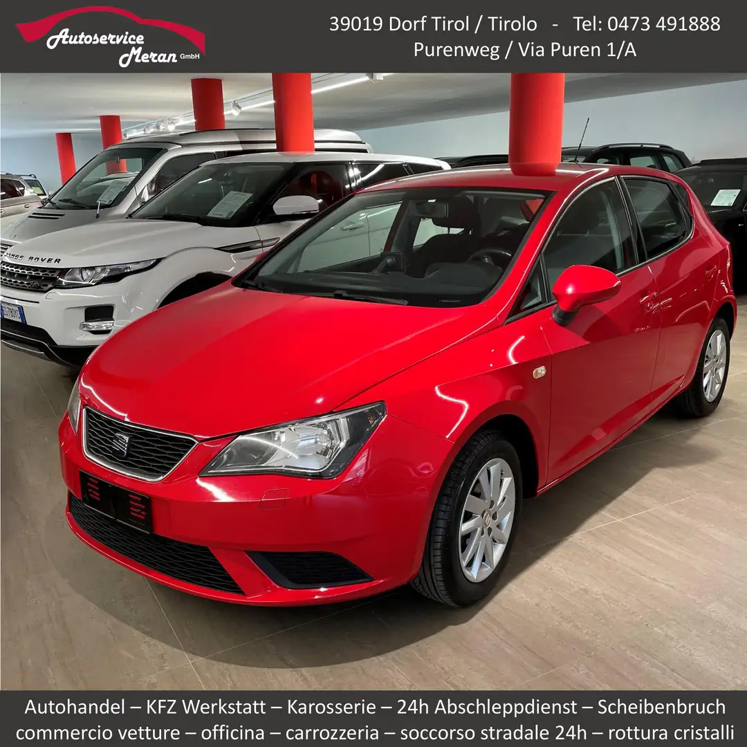SEAT Ibiza 5p 1.2 Style 70PS/cv NEOPATENTI Rosso - 1